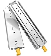 ToBeGreat Heavy Duty Drawer Slides with Lock, 1 Pair 3-Fold Full Extension Ball Bearing Replaceme...