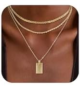 Layered Gold Silver Necklace for Women Non Tarnish,Dainty Choker Statement Chunky Necklace Stack ...
