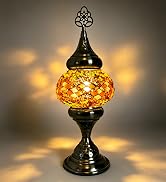 XUMAIDENG Turkish Desk Lamp with Bronze Base, Including LED Bulbs for Living Room and Bedroom Dec...