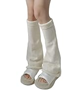 ZQFFB Leg Warmers Kawaii Black White Goth Stacked Leg Warmer of Japanese Style for Women 80s Part...