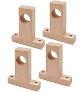 Antrader Curtain Rod Holders,Unfinished Wooden Curtain Rod Holder Brackets | Wood Rod Holder for ...