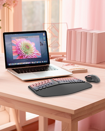 Ergonomic Wireless Keyboard and Mouse