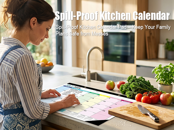 Spill-Proof Kitchen Calendar