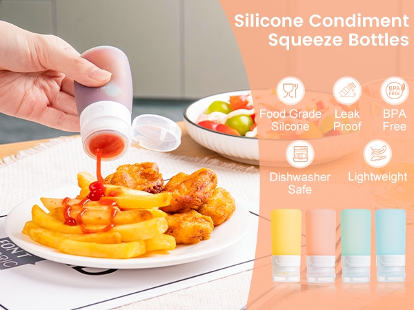 mini condiment squeeze bottles