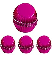 Plum Red Foil Cupcake Liners For Baking 300pcs Baking Cups Thick & Sturdy, Oil Resistance,Muffin ...