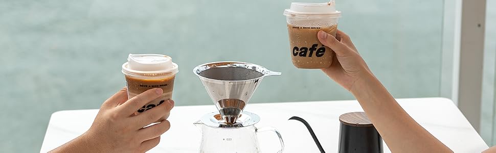Reusable stainless steel coffee filter