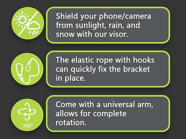 phone fence mount witn shade function