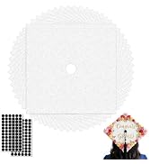 16 Pieces Graduation Cap Decorations, 300GSM 9"x9" White Graduation Cap Topper Blank with 72 Pair...