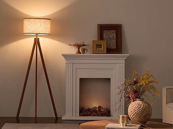 floor lamp for living room mid century standing lamp modern wood rustic for bedroom office dorm
