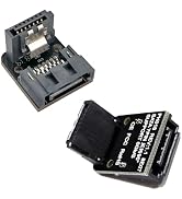 WLGQ SATA Male to Female 90 Degree Right Angle Adapter, Type A and Type B, 2 Pack