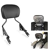 DSISIMO Detachable Upright Passenger Backrest Sissy Bar With Backrest Pad Compatible With for Tou...