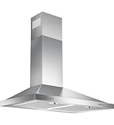 Zomagas 30 Inch Range Hood, Wall Mount Vent Hood in Stainless Steel with Ducted/Ductless Converti...
