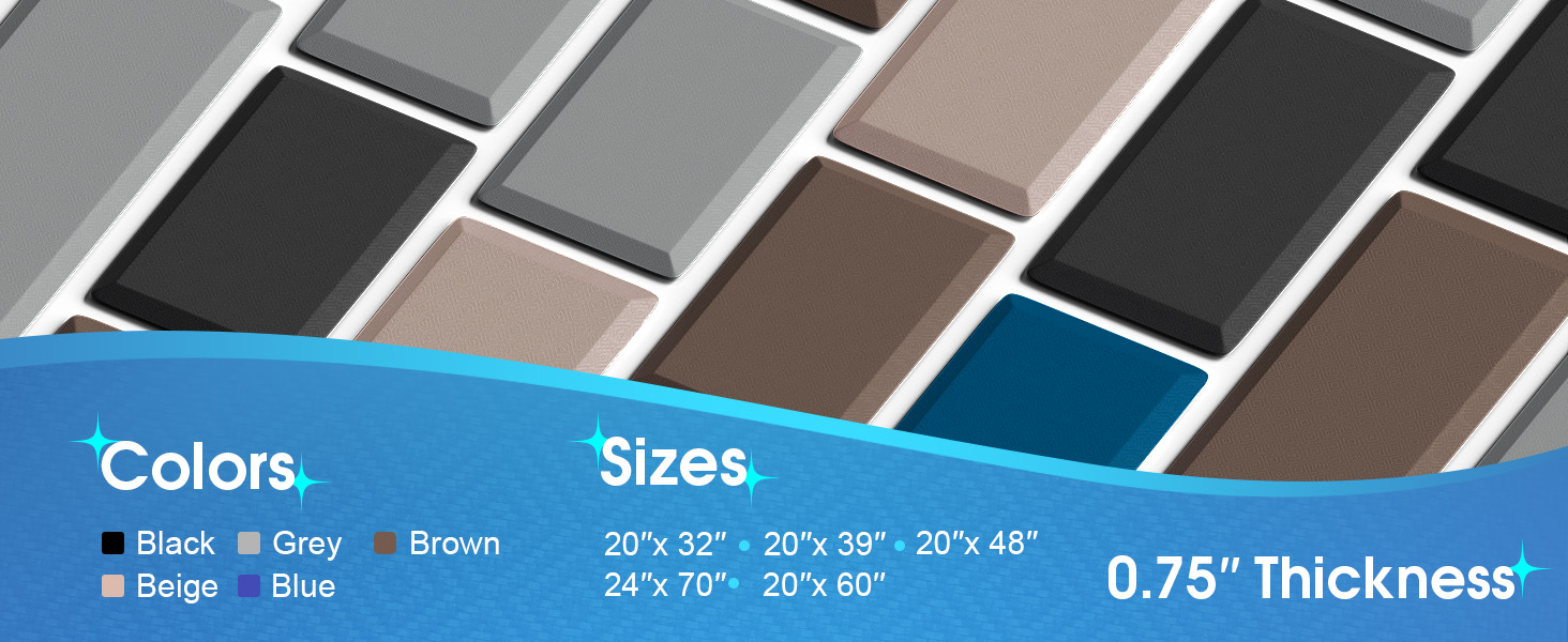 sizes and color