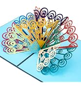 WRAPAHOLIC Pop Up Greeting Card - 3D Popup Card, Colorful Peacock Pop Up Card for Birthday, Mothe...