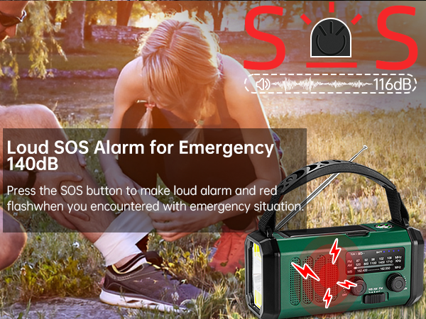 prunus hand crank emergency radio