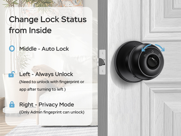 change lock status from inside