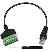 Poyiccot RJ45 Screw Terminal Adapter, RJ45 Male to 8 Pin Screw Terminal Connector, RJ45 Ethernet ...