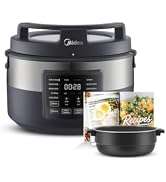 Midea Rice Cooker for 8-Cups Uncooked Rice with 10 Multifunction Cooking Programs Including Saute...