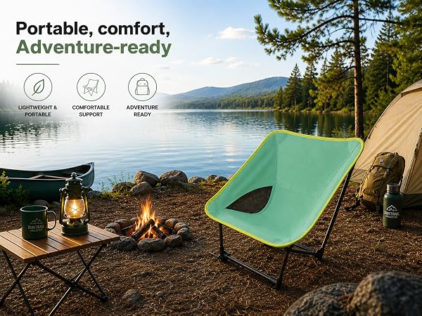 camp chair portable compact travel folding outdoor lightweight hiking festival sports lawn