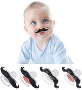 Mustache Pcifiers for Babies 0-6 Months, Newborn Mustache Pacifier,Pacifier with MustacheTeeth Bi...