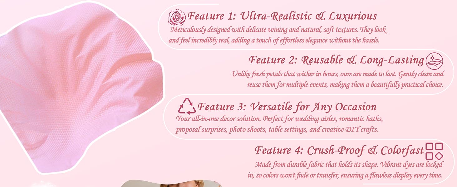 pink rose petals