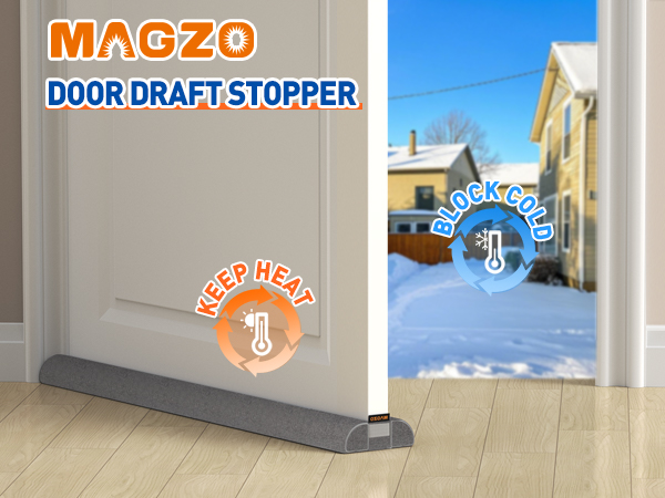 MAGZO Door Draft Stopper Adjustable Under Door Gap Filler