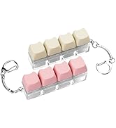 COOMICKEY 2 Pack Keyboard Fidget Toy for Adults with Sound, Keychain Stress Relief Toy Cat Shaped...