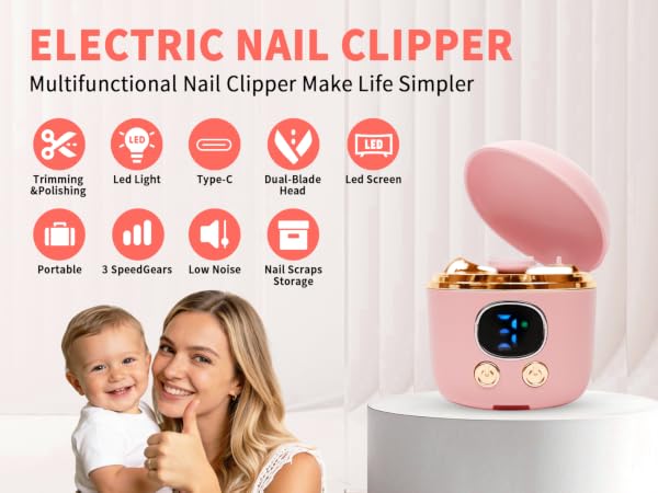 Electric Nail Clipper-pink