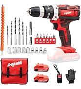 DOGTOOTH 21V MAX Cordless Drill, 2 * 2.0 Ah Batteries, Compatible with Makita 18V Battery, 2 Spee...