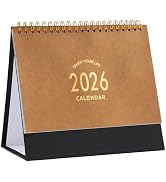 Small Desk Calendar 2025-2026, Standing Flip Desktop Calendar from July 2025 to Dec 2026 - Metal ...