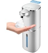 Automatic Foaming Soap Dispenser Touchless, Digital Display 9-Level Adjustable Smart Hand & Dish ...