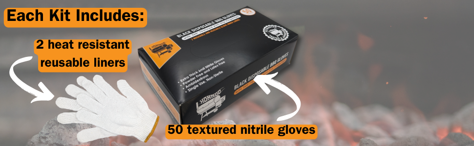 heat gloves cooking meat gloves pulling bbq gloves disposable black grill resistant cotton liner