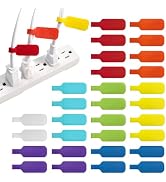 Wrap-It Storage - Cable Labels, Medium, Multi-Color (30-Pack) Write On Cord Tags for Wire Managem...