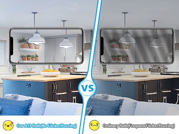 No flickering and zero harsh glare 11W A19 daylight LED bulbs