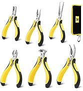 B BOSI TOOLS 6-piece Mini Pliers Set, Making Tools Kit Includs Needle Nose Pliers, Diagonal Plier...