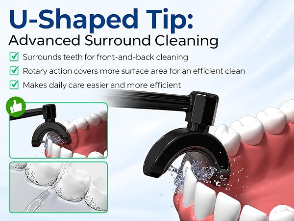 toothbrush with water flosser