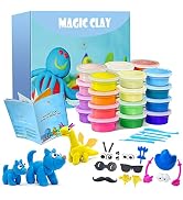 Modeling Clay Kit - 24 Colors Air Dry Ultra Light Magic Clay, Soft & Stretchy DIY Molding Clay wi...