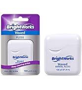 BrightWorks Dental Floss Waxed No Flavor - 100 Yards (Pack of 4)