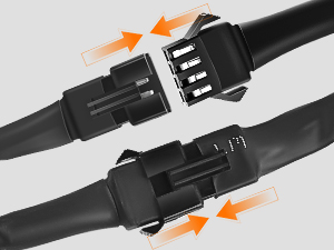 4PCS 4 Pin RGB Motorcycles Light Extension Wire