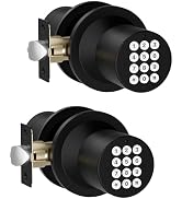 Door Knob with Keypad, Keyless Entry Door Lock, Front Door Knob Child Proof, Auto Lock, Easy Inst...