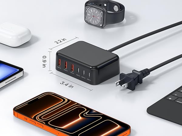 6 Ports for Fast Charging