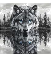 DIADAY Wolf Diamond Painting Kits for Adults, Diamond Art 12x12 Inch | 5D Diamond Art Kits, Round...