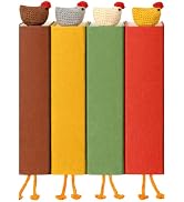 Handmade Chicken Bookmark Set of 4pcs Cute Crochet Gift for Book Lovers, Teacher Appreciation Pre...