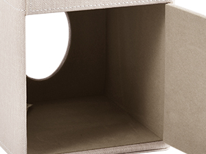 Interior shot of what appears to be an empty room corner or storage space with beige walls.