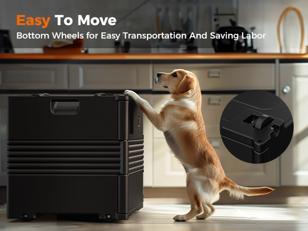 insulated food carrier with wheels easy to move and transport