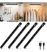 WILLED Under Cabinet & Closet Lights, Motion Sensor, Rechargeable, Magnetic, 3 Color Temps, Dimma...