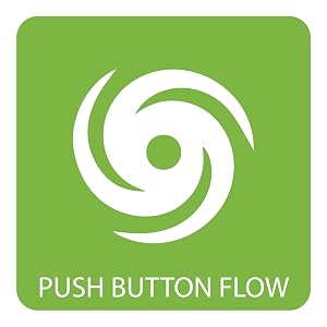 Water Saving Showerhead with Push Button Flow Control, Chrome Plated Brass