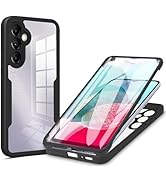 Ephoou for Samsung Galaxy S25 FE Clear Case with Screen Protector, Dual Layer Full Body Shockproo...