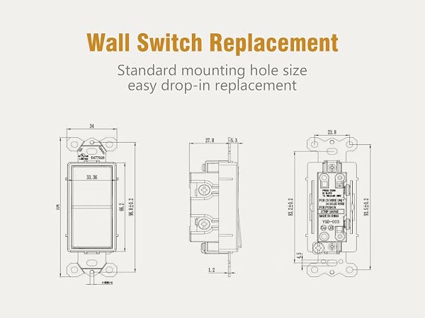 rocker switch ,white single pole light switch,single pole,single pole switches,single switch