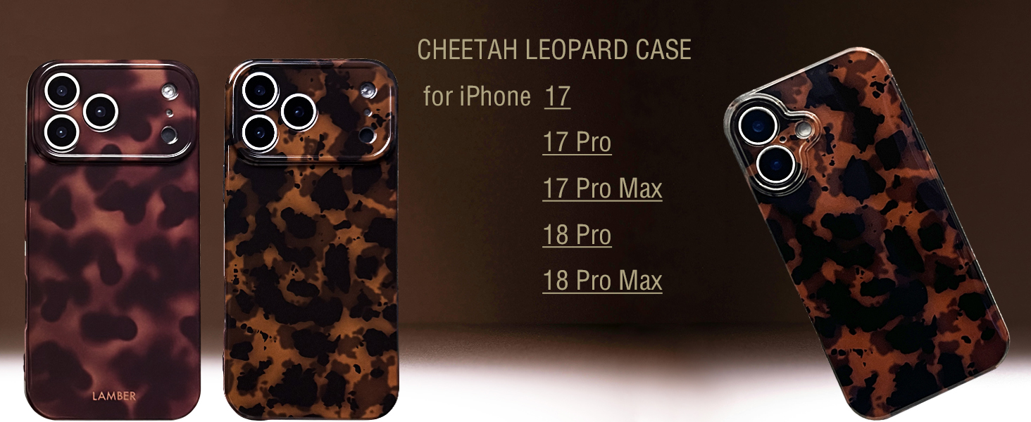 cheetah leopard case for iPhone 17/iPhone 18 Pro/iPhone 18 Pro Max